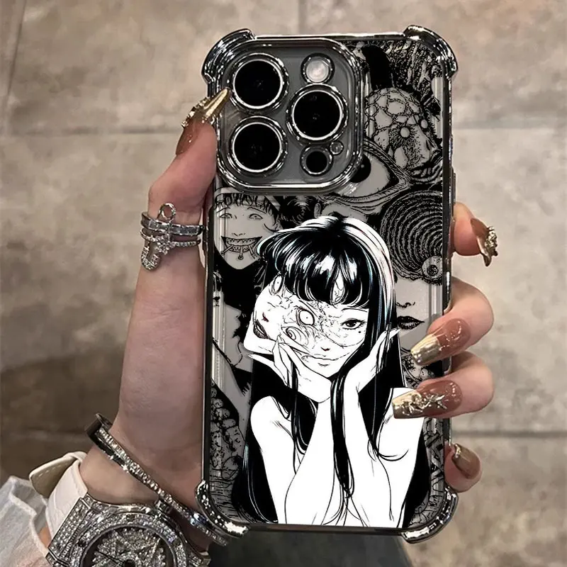 حافظة لهاتف آيفون 16 15 14 13 12 11 Pro Max X XR XSMax 7 8 Plus غطاء خلفي مضاد للسقوط