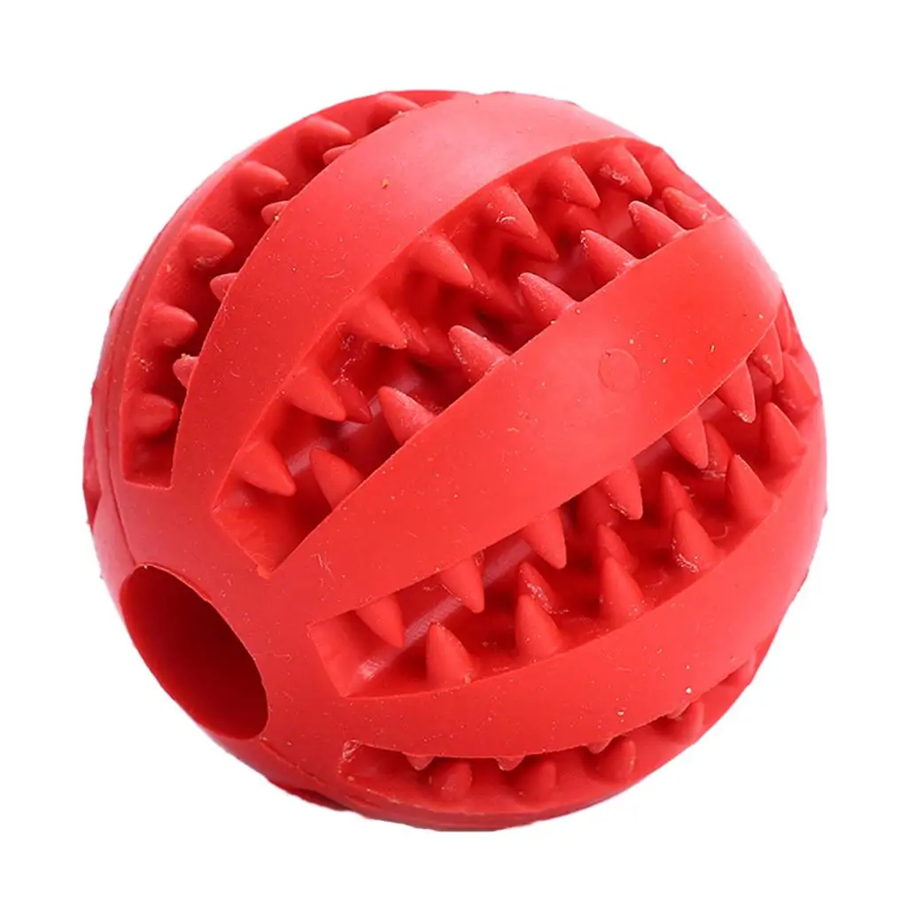 Juguete para perros de 5cm, pelota de goma para entrenamiento, soporte dispensador de golosinas para masticar