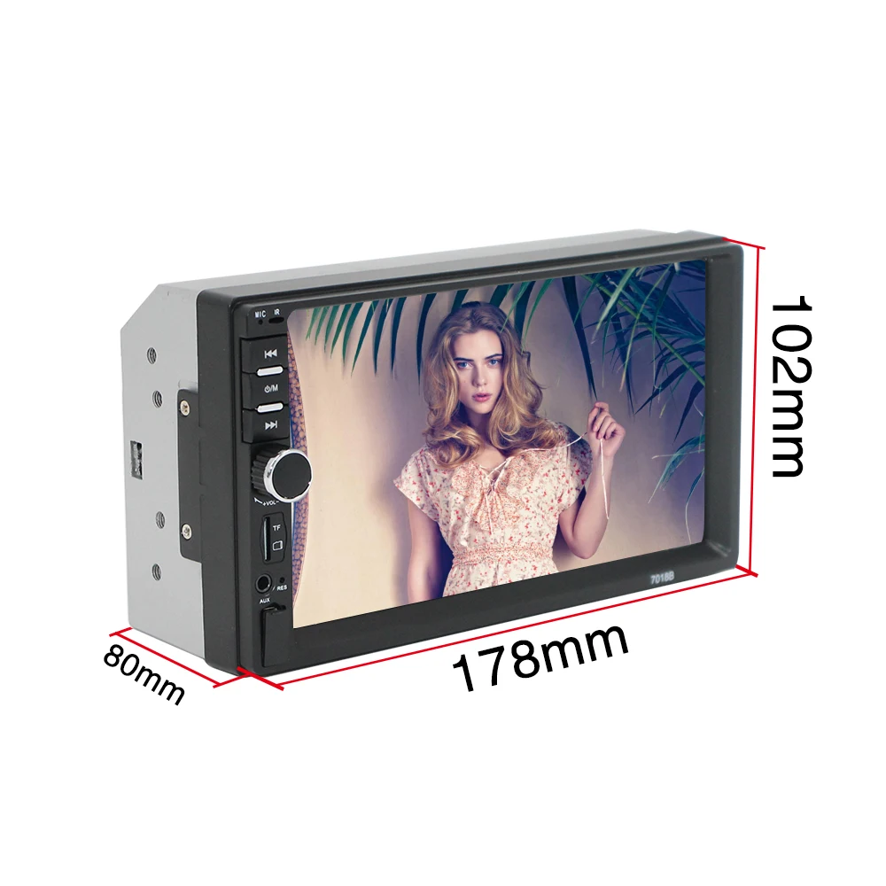 7 Inch Universal Front Panel:178mm*100mm Wince MP5 Car Radio Stereo Audio With BT Mirror-Link Aux Head Unit