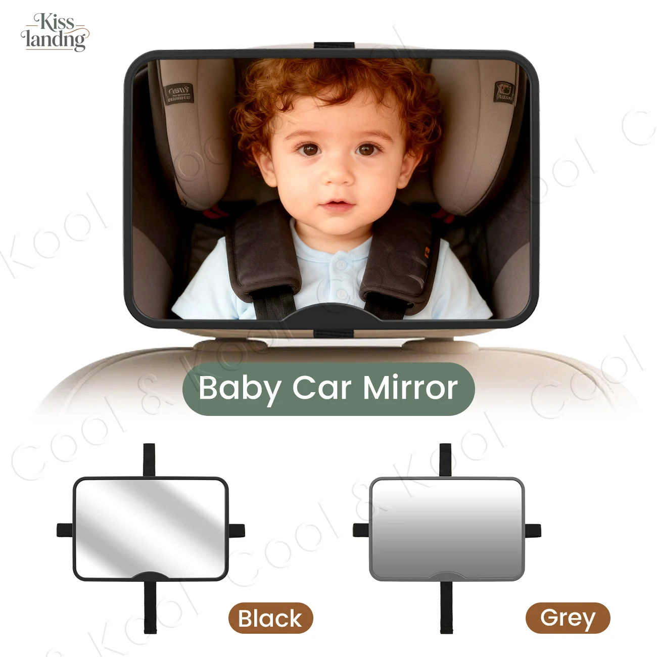Extra-Large Baby Car Mirror, Shatterproof with UV-Blocking Webbing for Maximum Clarity and Security
