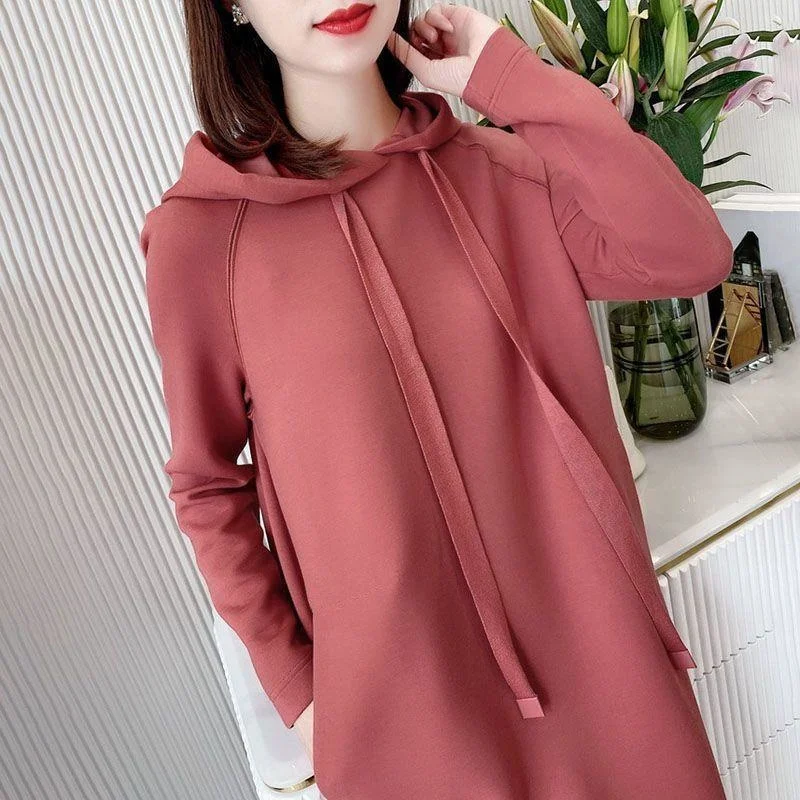 Women\'s Loose Casual Long Sleeve Hooded Dress Elegant Winter Party Warm Dresses For Women