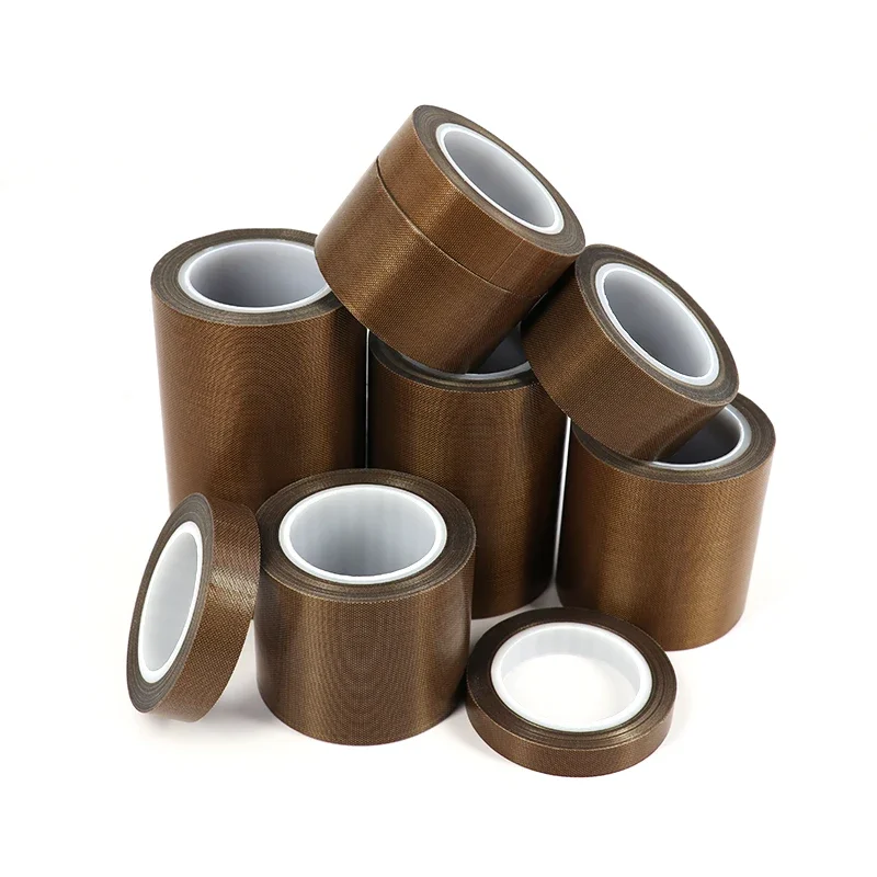 High Temperature PTFE Coated Fabric Tape 5~100mm 0.13/0.18mm Adhesive Electrical Insulation Tape for Vacuum Sealer Machine