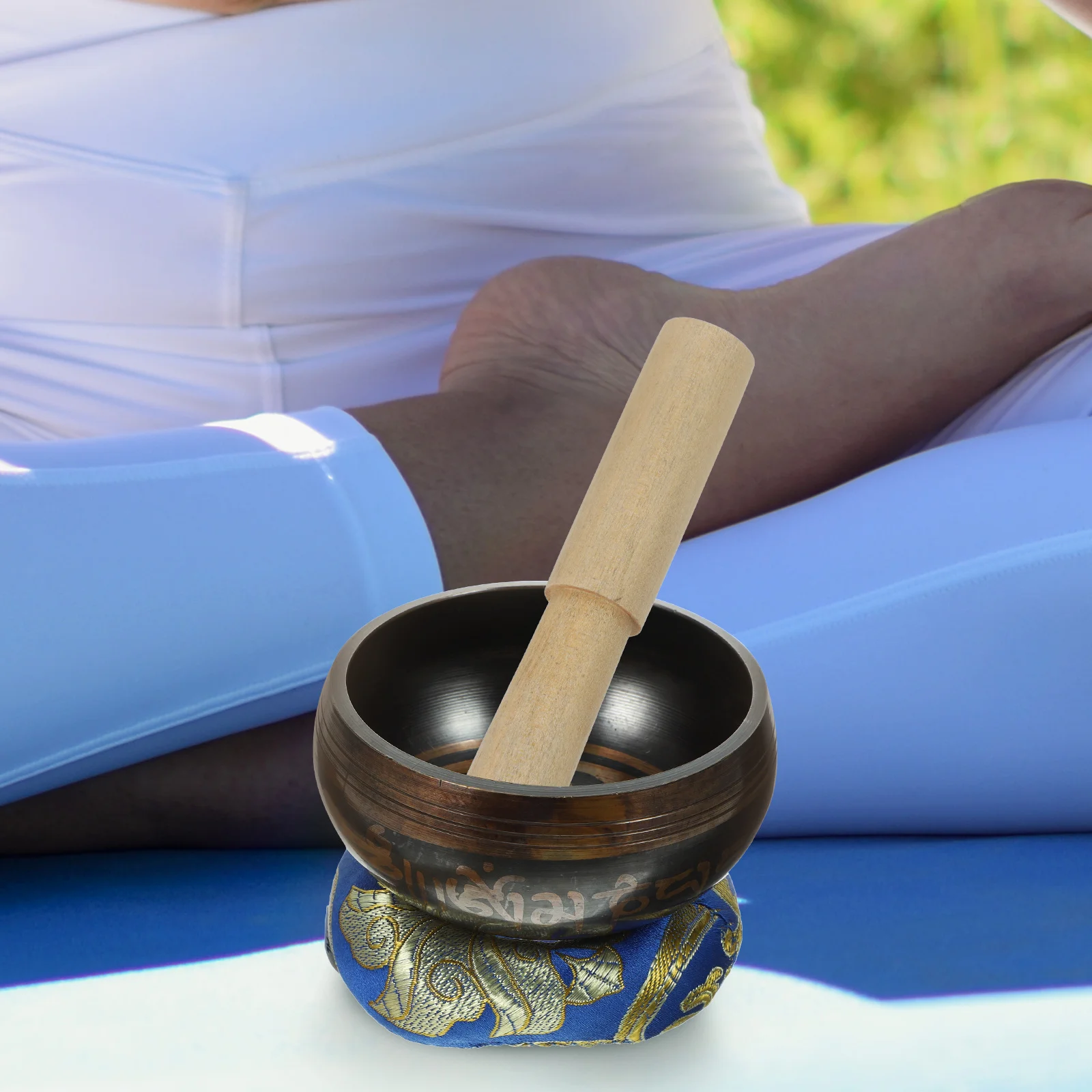 

H made Sound Set Copper Singing Yoga Meditation Tool Bowl Copper Singing Bowl Portable R om Color
