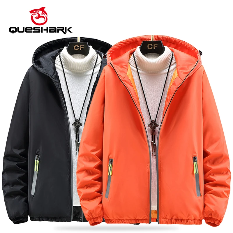 (M-7XL)Reflective Camping HikingJacket with Cotton-Padded Lining Men Women Teens Outdoor Fishing Trekking Cycling Sports Coat