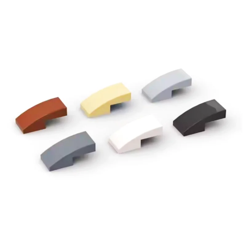 

10PCS 11477 Parts Slope Curved 2x1 No Studs [1/2 Bow] Building Blocks 100% Compatible DIY Bricks Toys