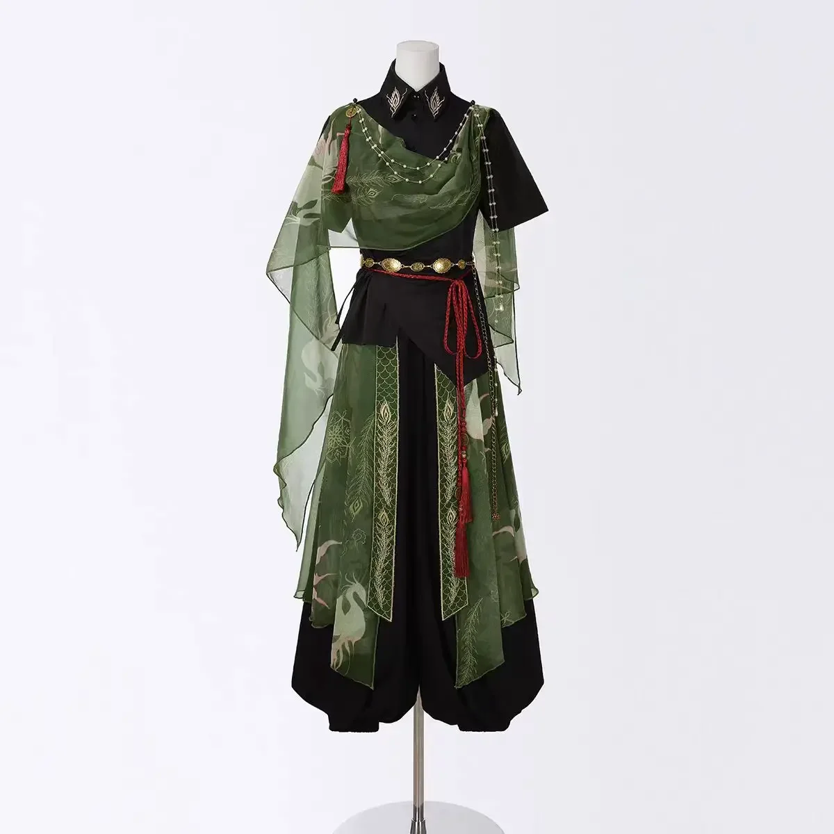 

Han Elements Women's Xianxia Style Hanfu Cosplay Shirt And Knickerbockers Set for Fiesta Carnival And Halloween Costume