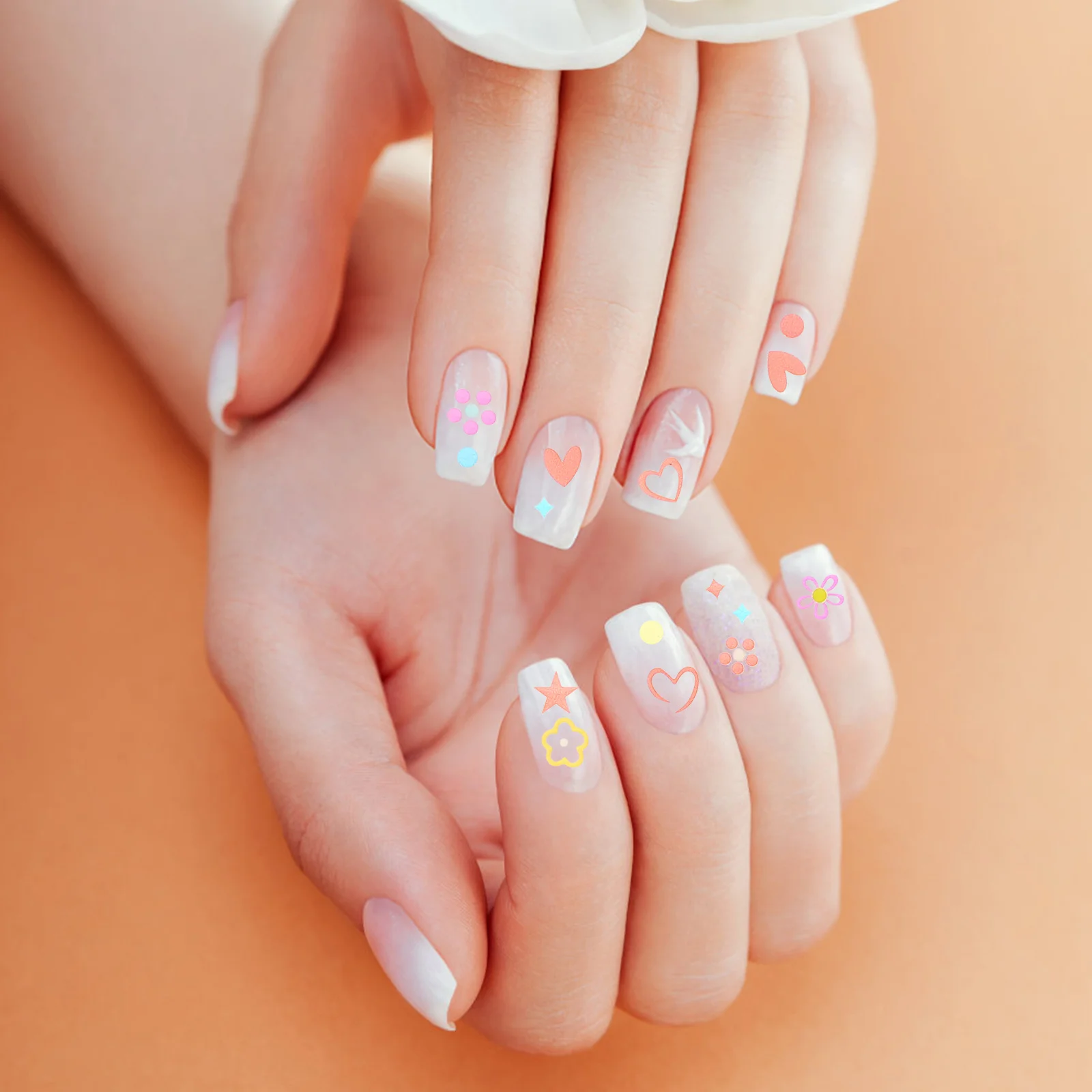 

6 Sheets 5d Embossed Flower Nail Stickers Nail Art DIY Design Stickers for Nails Party Birthday Travel Nails Supply