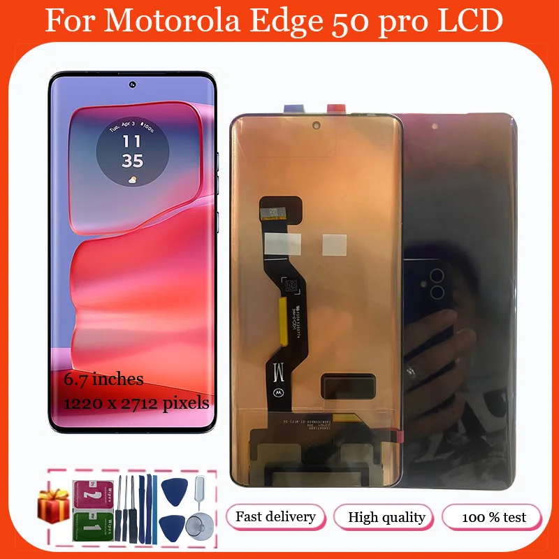 Original For Motorola Moto edge 50 pro LCD Display+Touch Screen Digitizer Assembly For Moto edge 50 pro XT2403 LCD Replacment