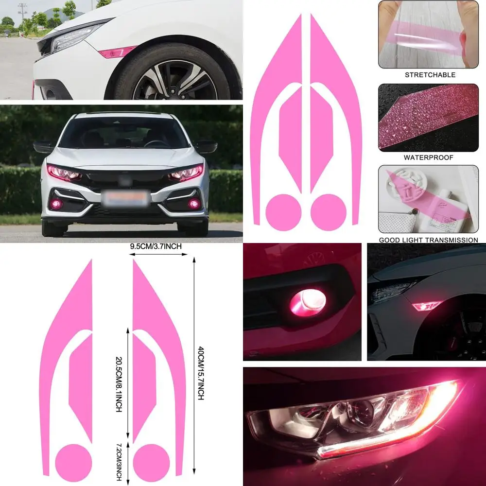 

3 пары виниловых дымовых противотуманных фар, боковая габаритная пленка для Honda Civic 2016-2021, наклейки на указатель поворота на крыло S