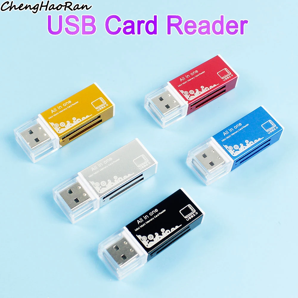 

1 piece 4 in1 Card Reader USB 2.0 to SD TF Memory Card Adapter for laptop Accessories Multi Smart Cardreader Card Reader