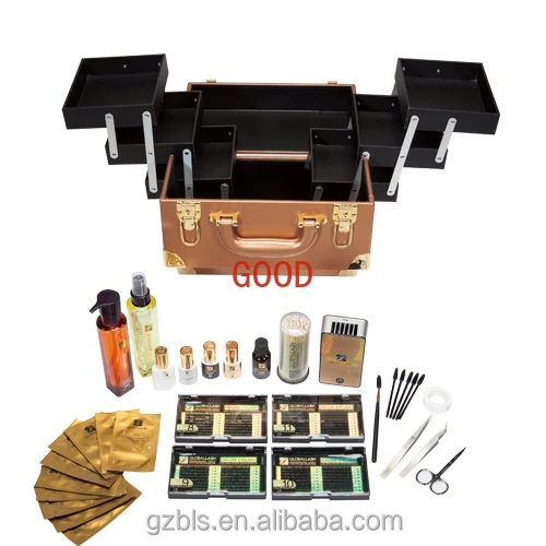 

Professional Cosmetic Grafting Aluminium Eyelash Tool Box Set with Eyelash products