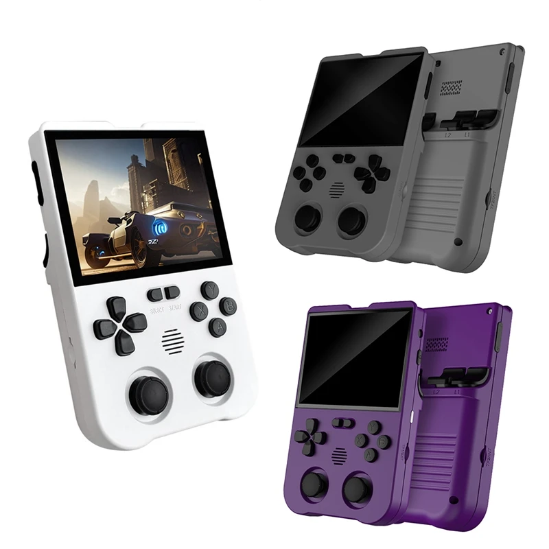 

XU10 Game Console 3.5 Inch IPS Screen 64G Arcade Retro Dual Joystick 3D Game Player RK3326S 64-Bit 3000Mah Grey Durable