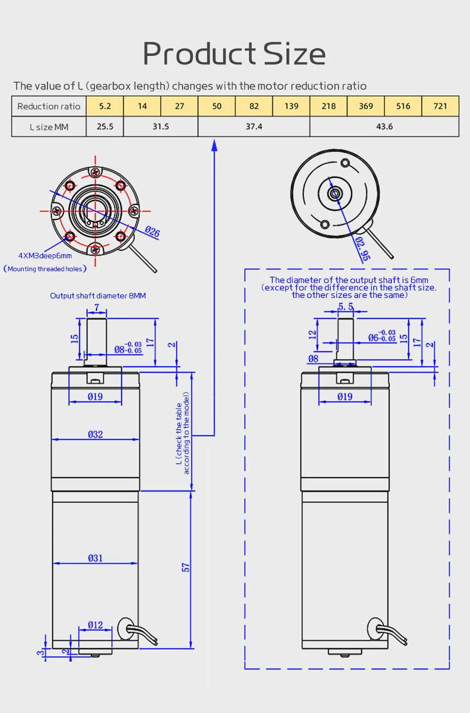 32GP-31ZY Miniatur-Planetengetriebe DC 12V 24V Reduktionsmotor mit Niedrigdrehzahlregelung, Hohem Drehmoment und Kompaktem Design – Detail 1