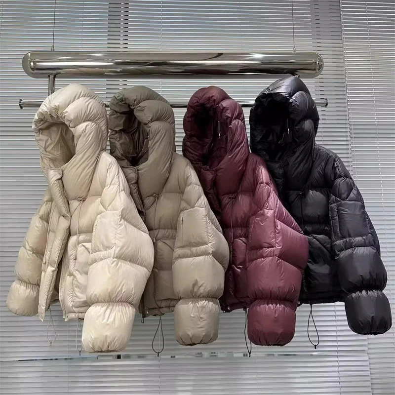 

Winter New Arrival Women's Thickened Warm Hooded Drawstring Bread Coat Y2K High-Quality Fashion Casual Windproof down Jacket