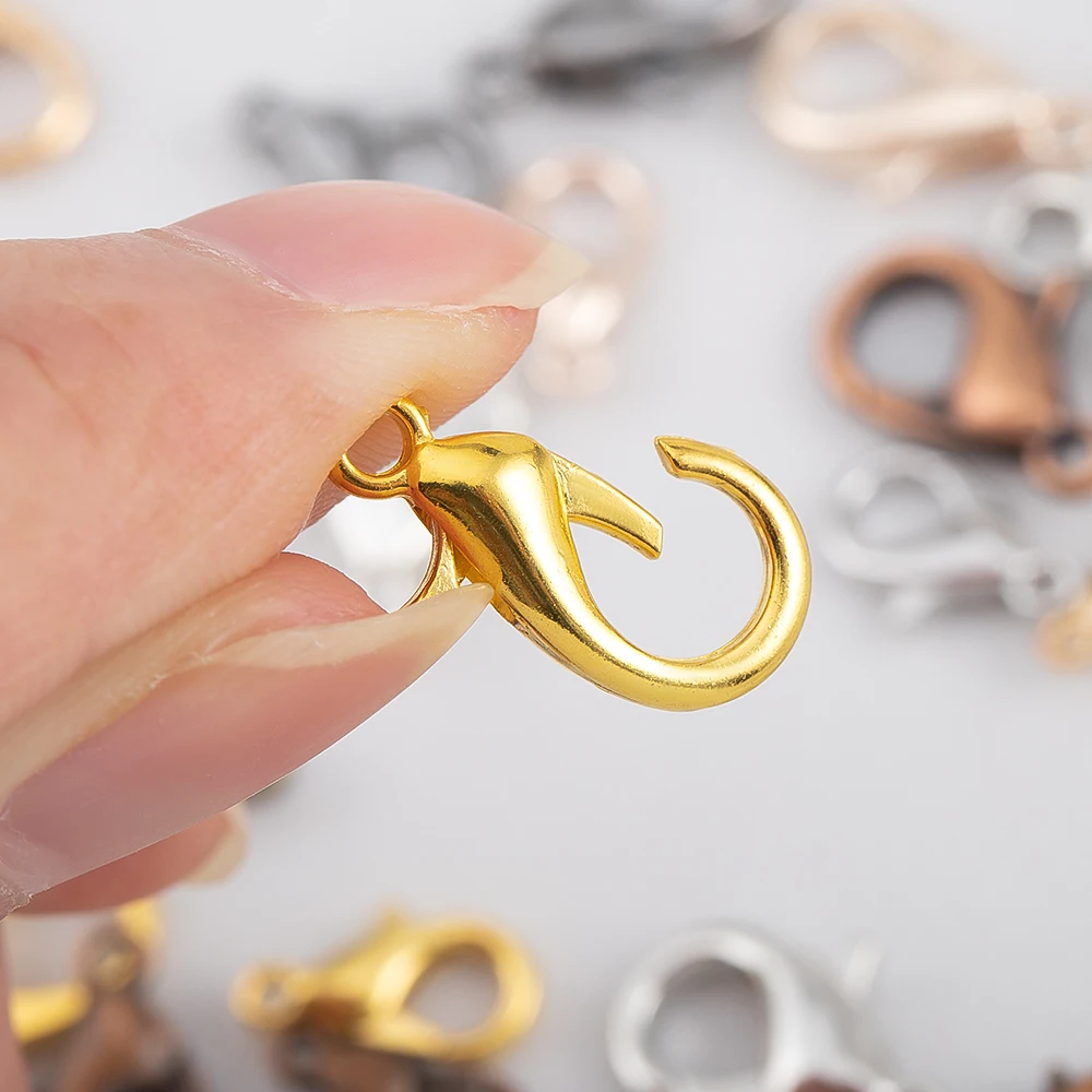 

50pcs 100pcs 200pcs Lobster Clasps Jewelry Making Materials Hooks Chain Closure DIY Accessories Supplies For Bracelets Necklaces