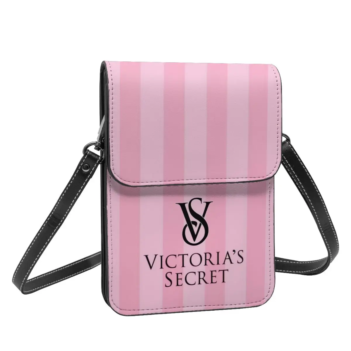 Like-Victoria-S-Secret-Style Leather Small Cell Phone Purse with multiple storage spaces, Easy to see phones, cards, and cash