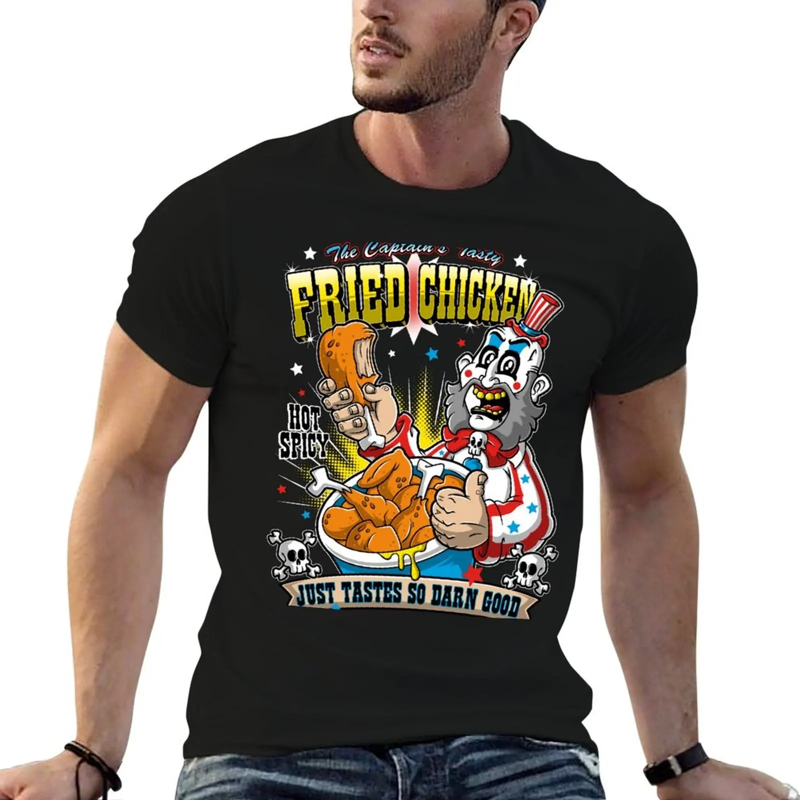 Tasty Fried Chicken T-Shirt t shirt for man 100 percent cotton man t shirt heavy cotton cotton t shirt man T-shirt