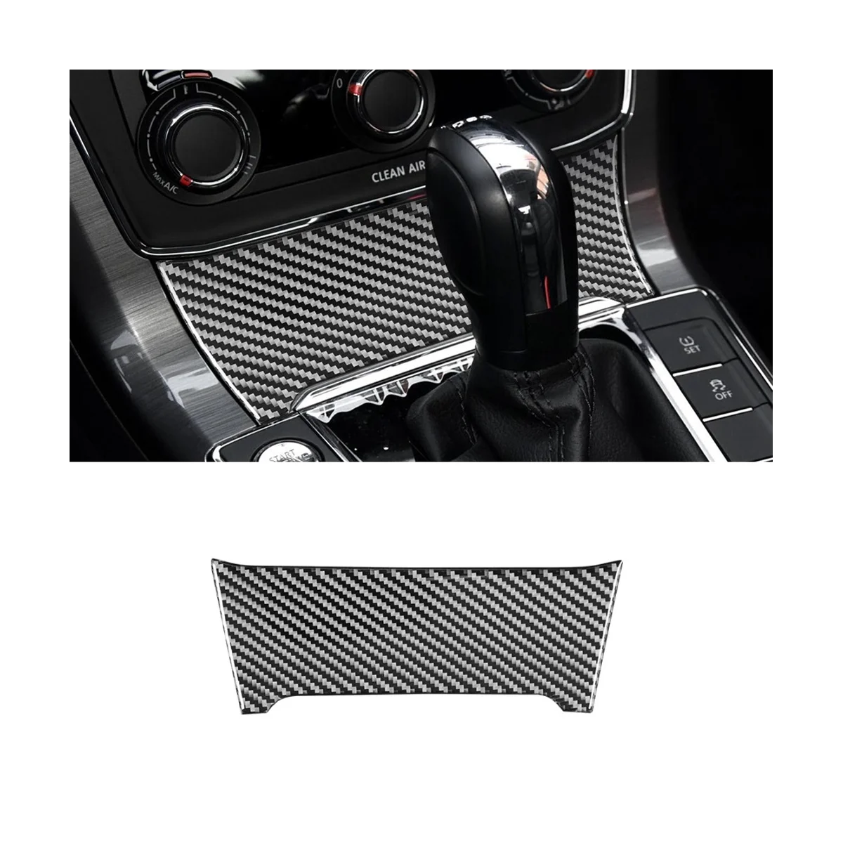 Carbon Fiber Central Control Cigarette Lighter Panel Trim Sticker for Volkswagen Passat B8 2016 2017 2018 Accessories