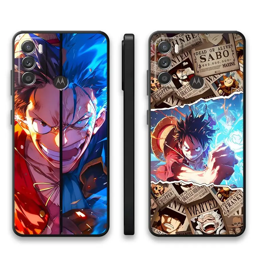 Case for Motorola Mot G32 Edge 20 Pro 30 Lite G51 G73 G52 G22 Edge40 G50 G60 G60s G71 G53 G30 Black Soft Phone Cover G31 Anime