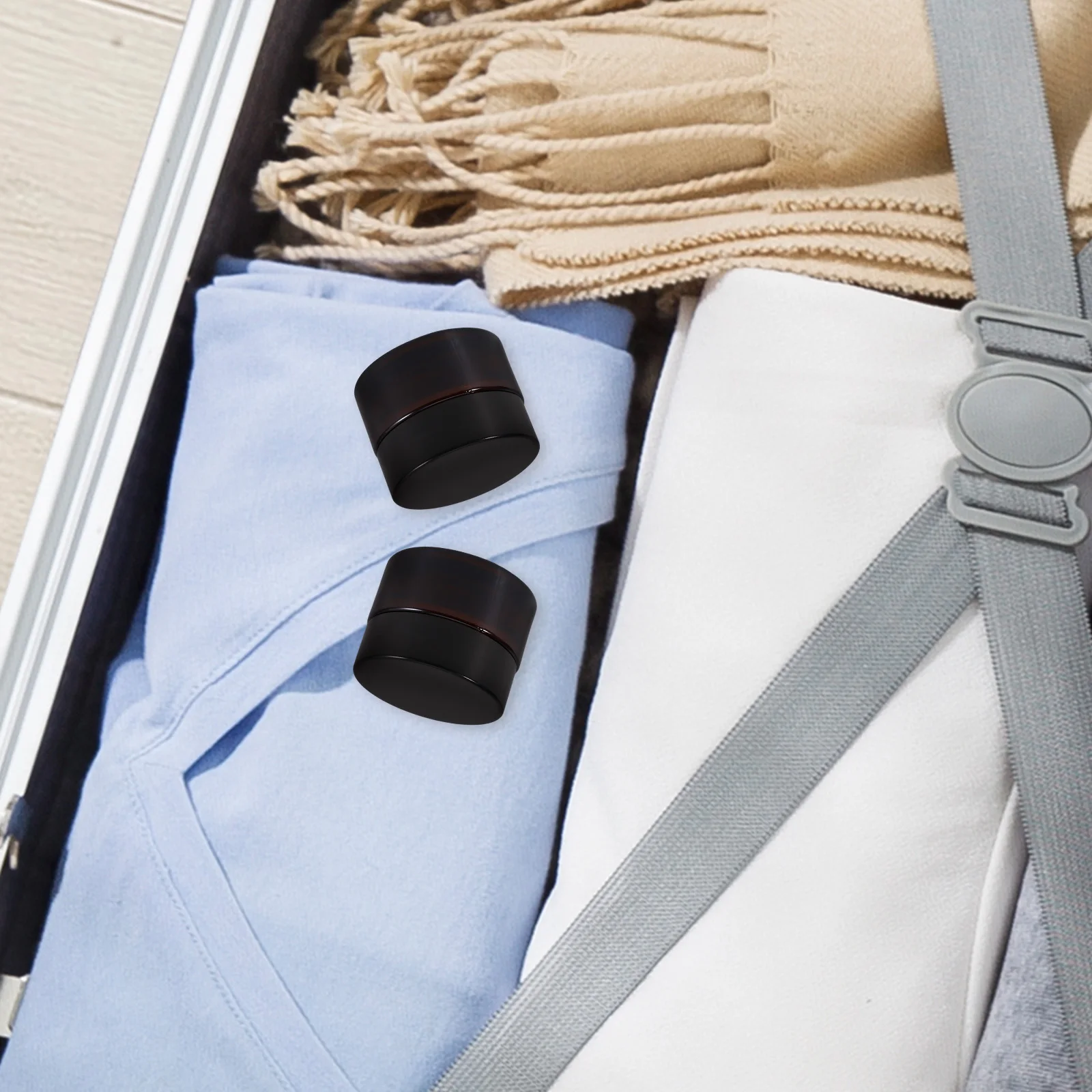 

6Pcs Glass Cream Jars PP Material Leakproof Refillable Small Containers Travel Skincare Jar Travel Jars