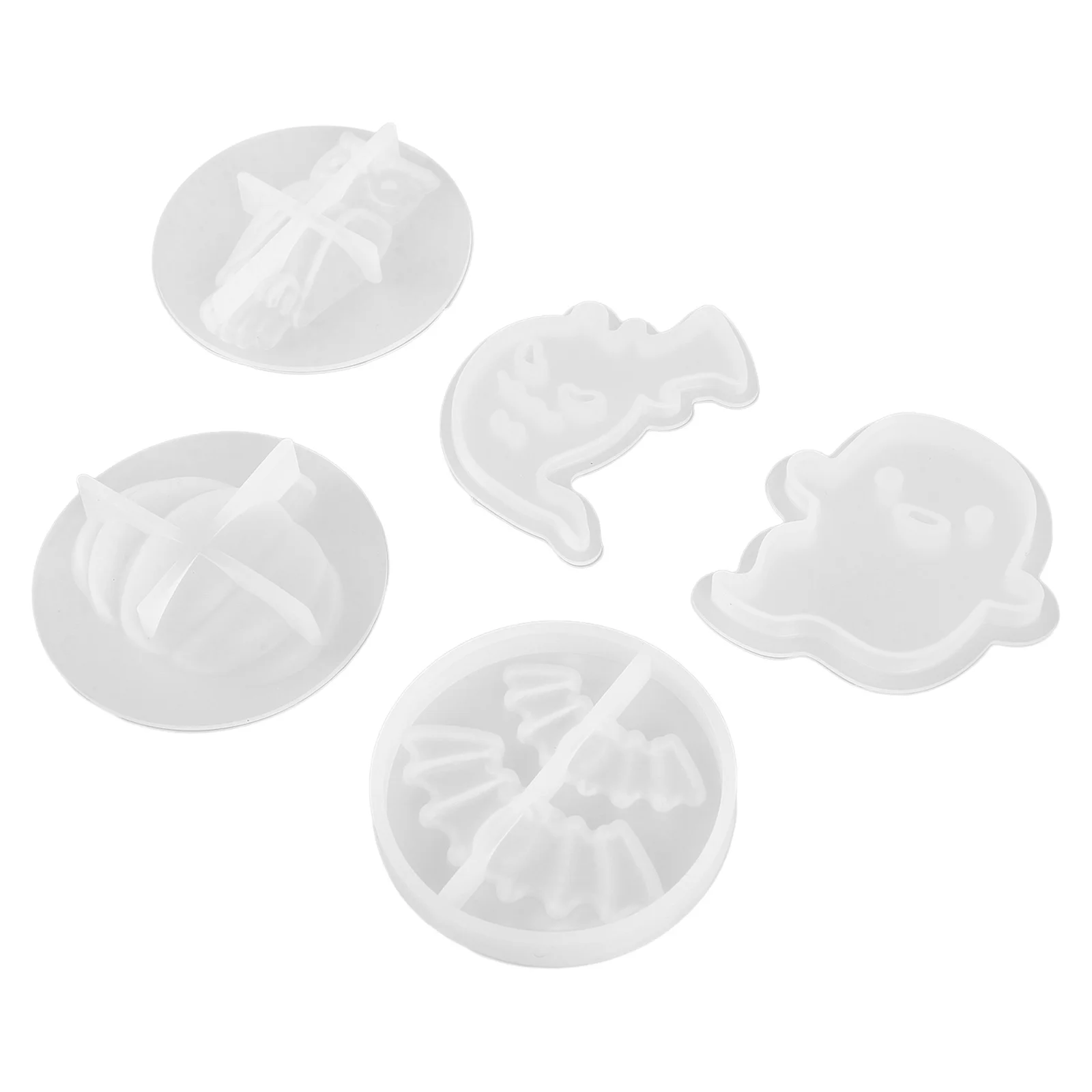 

Crystal Epoxy Mold Earrings Ghost Shape Resin Keychains Charm Halloween Silicone Kit Decor Pendant Making Molds