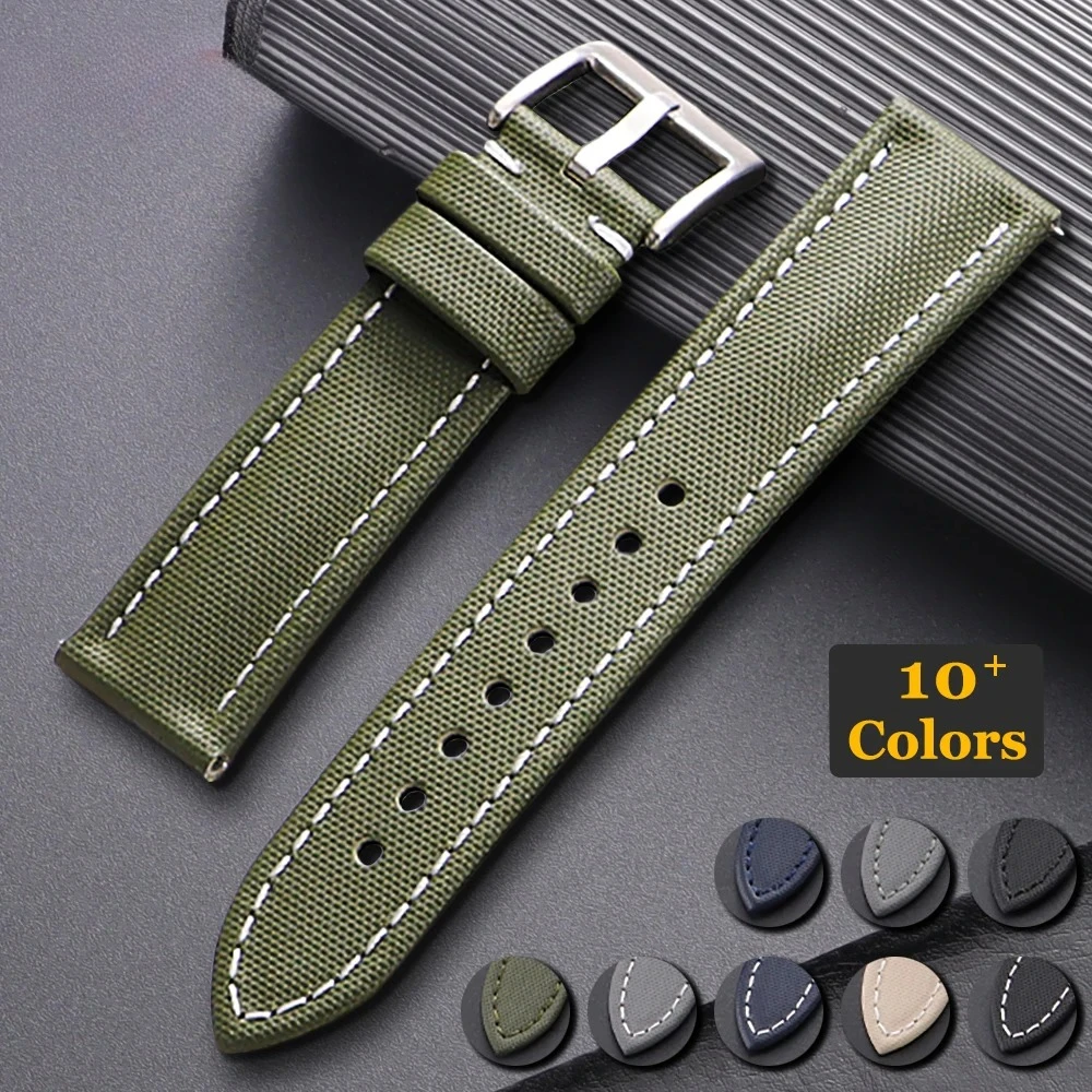 18/19/20/21/22mm Sailcloth Straps for Omega for Blancpain for Seiko Divers Watches Men Women Quick Release Waterproof Watch Band