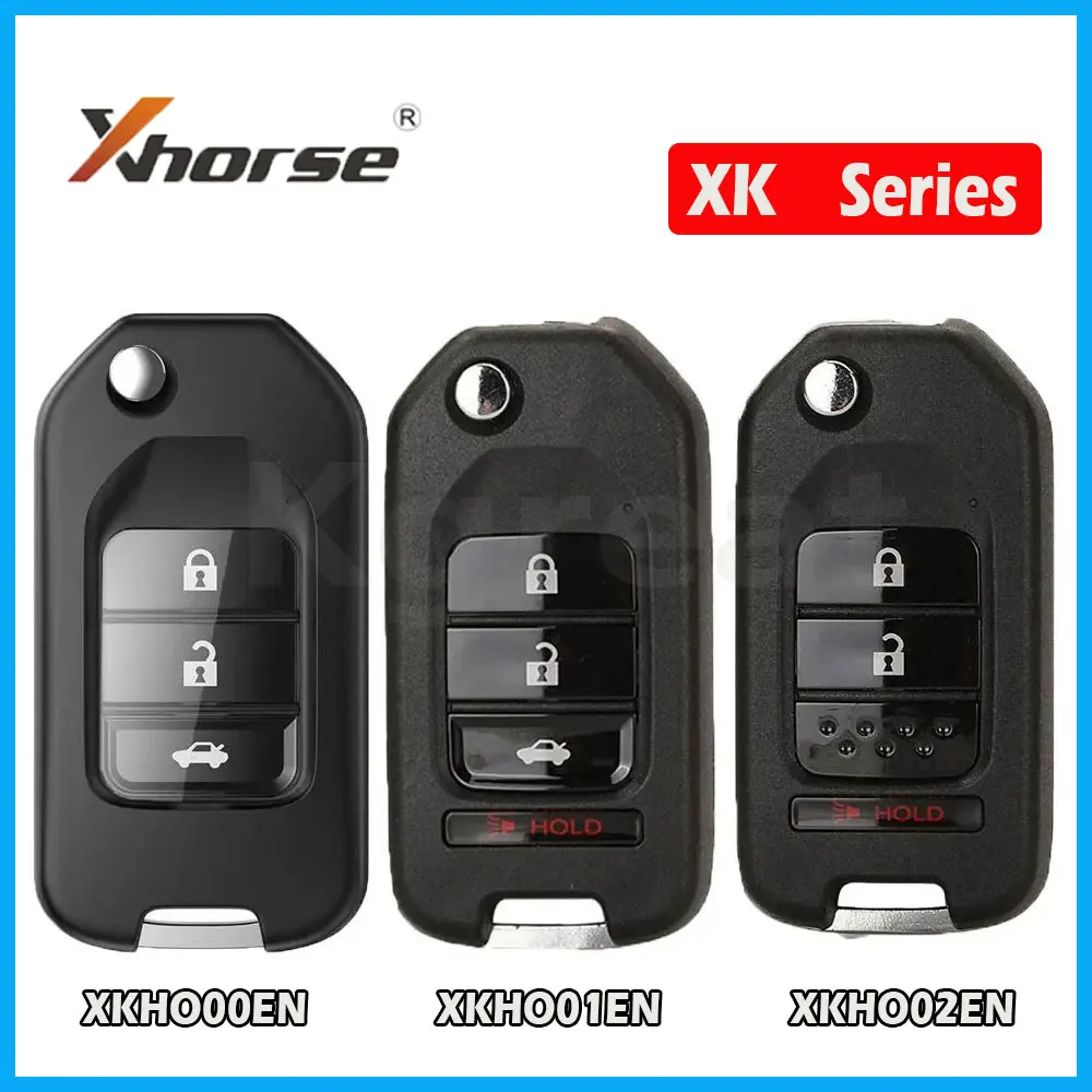 5 sztuk Xhorse XKHO00EN XKHO01EN XKHO02EN Wire Remote Key 4 Buttons VVDI Universal Car Remote Key for Honda Type for VVDI Key Tool