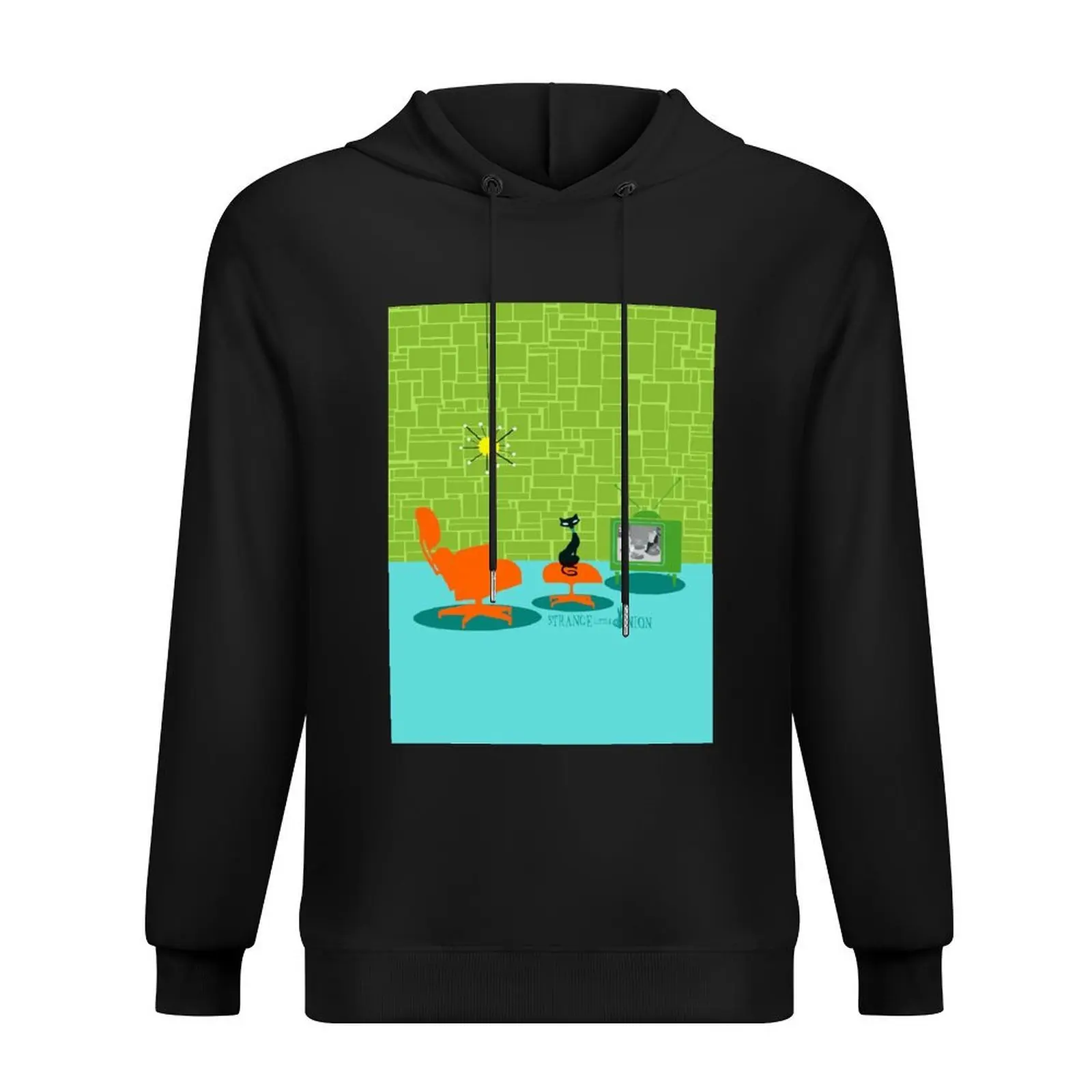 

Retro Space Age Kitty Hoodie autumn clothes mens clothes men clothing mens clothing anime hoodie