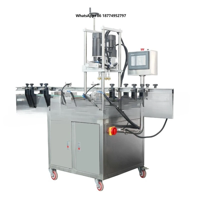 CDX-1 Electric Vial Capper Automatic PET Bottle Capping Machine for Trigger Spray Conveyor Plastic Glass Core Component Pump