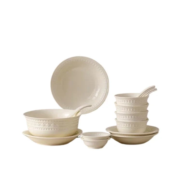 

LMM Tableware Ceramic Tableware Set Hand Painted Spiral 6 Plates/Dessert/Soup/Bowl
