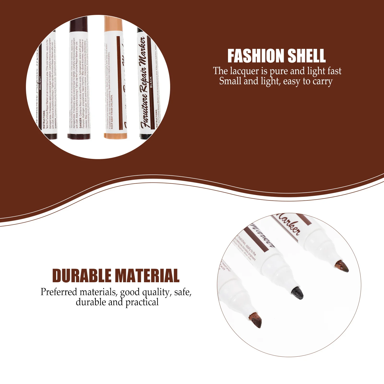 Conjunto de canetas de retoque para móveis, 12 peças, para reparar arranhões, madeira dura, kit de plástico, marcadores, revestimento, esconder arranhões, manchas, polimento de cera