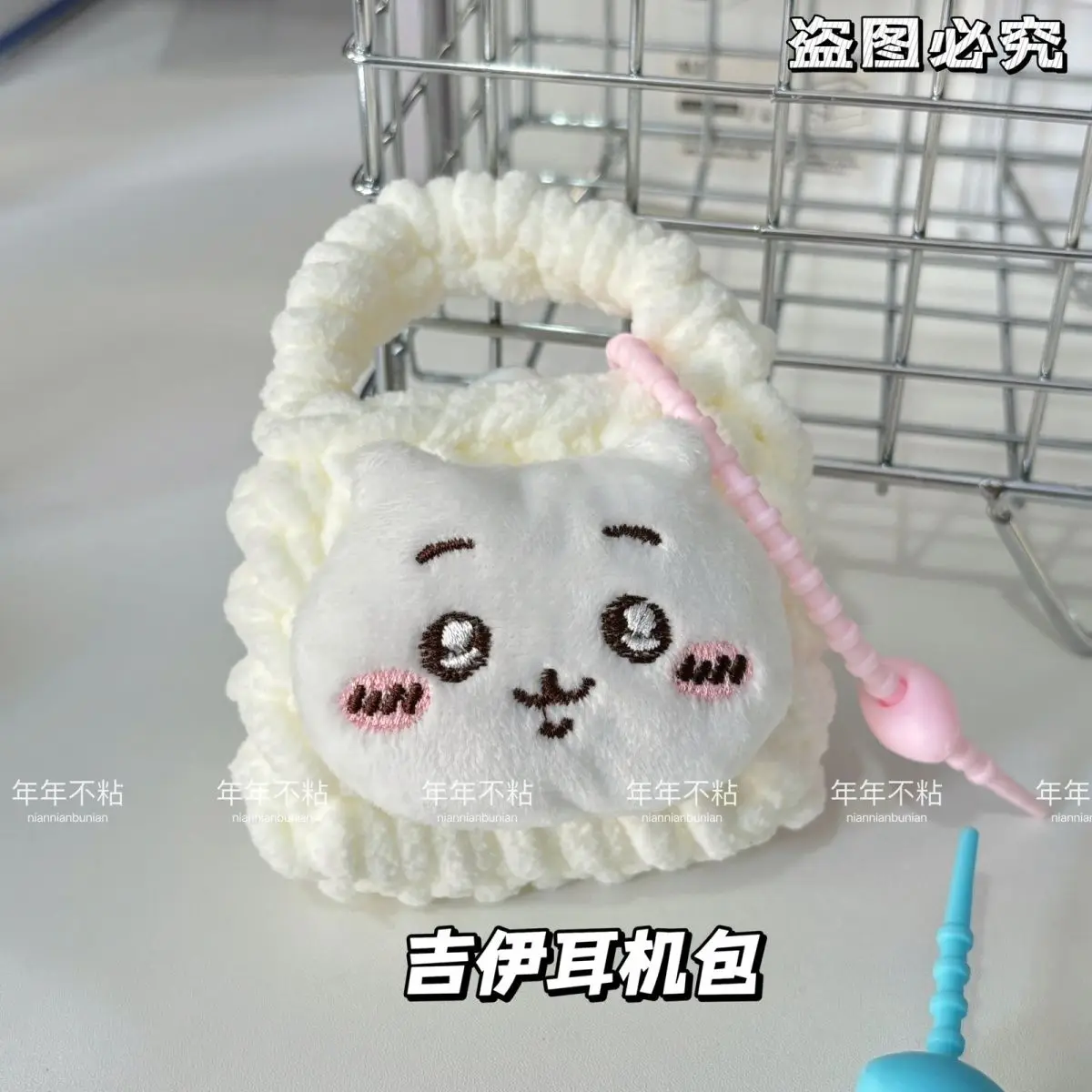 かわいいちいかわ八角形ぬいぐるみイヤホンポーチ、キュートな漫画風ヘッドホン収納バッグ、ミニコインパース、ギフトや日常使いに最適