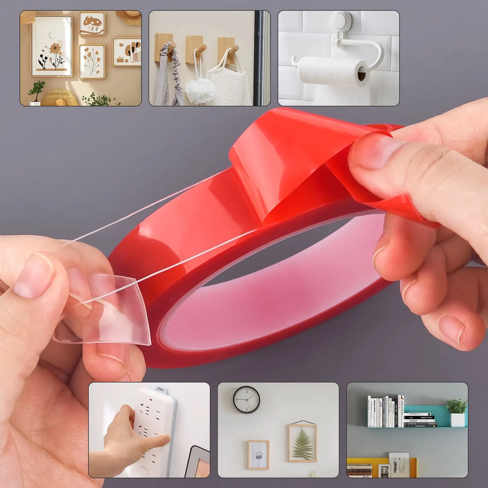 3 meters Super Strong Double-sided Adhesive 6-30mm Width Non-marking Acrylic Tape Wall Stickers for Mounting Fixing Sticky Pad