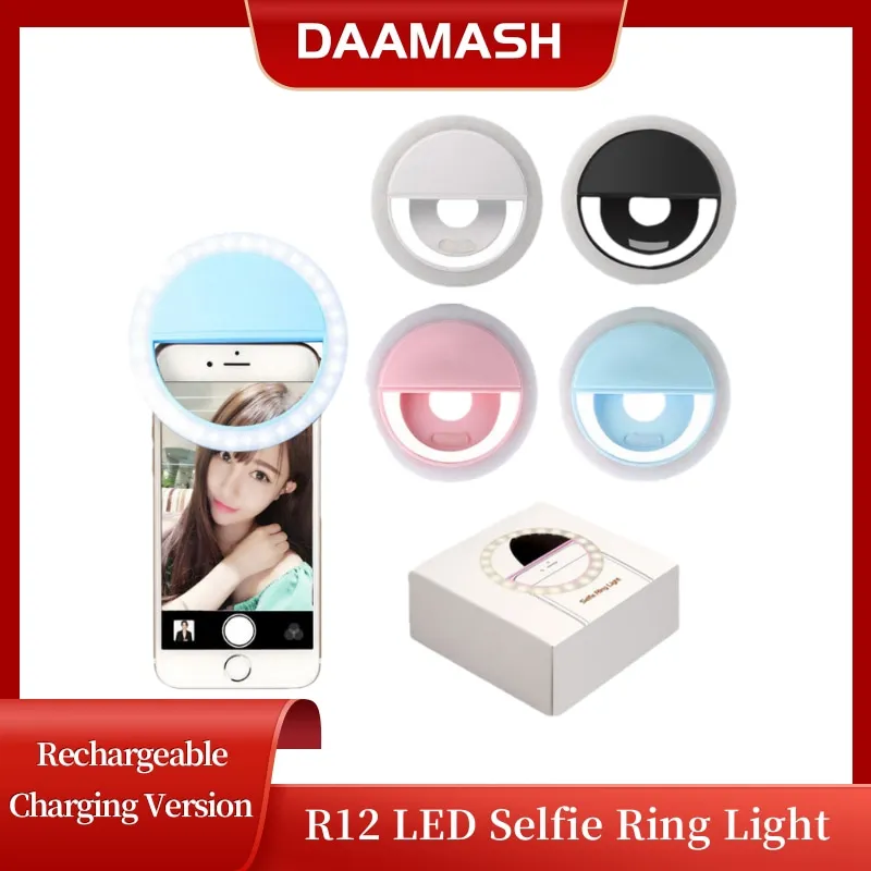 Cell Phone Live Video Light LED Lamp Photo Portable Selfie Ring Light For Camera Smartphone Mobile Phone Photography Prop