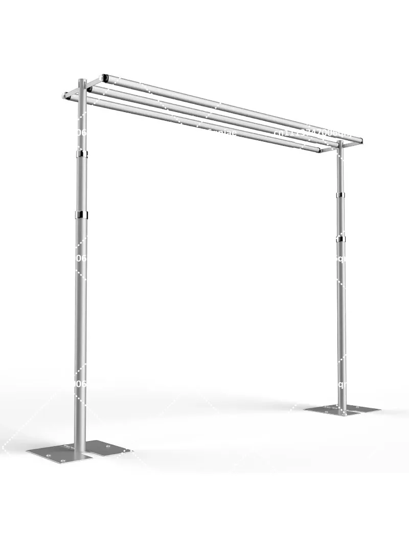 Heavy Duty 10x10ft Three Crossbar Pipe and Drape Backdrop Stand Kit, Adjustable Metal Frame for Events