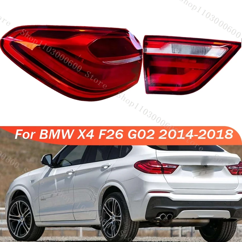 

Для BMW X4 F26 G02 2014-2018 задний бампер автомобиля, задний фонарь, фонарь заднего хода, стоп-сигнал, предупреждающий мигающий свет, задний фонарь 63217331283