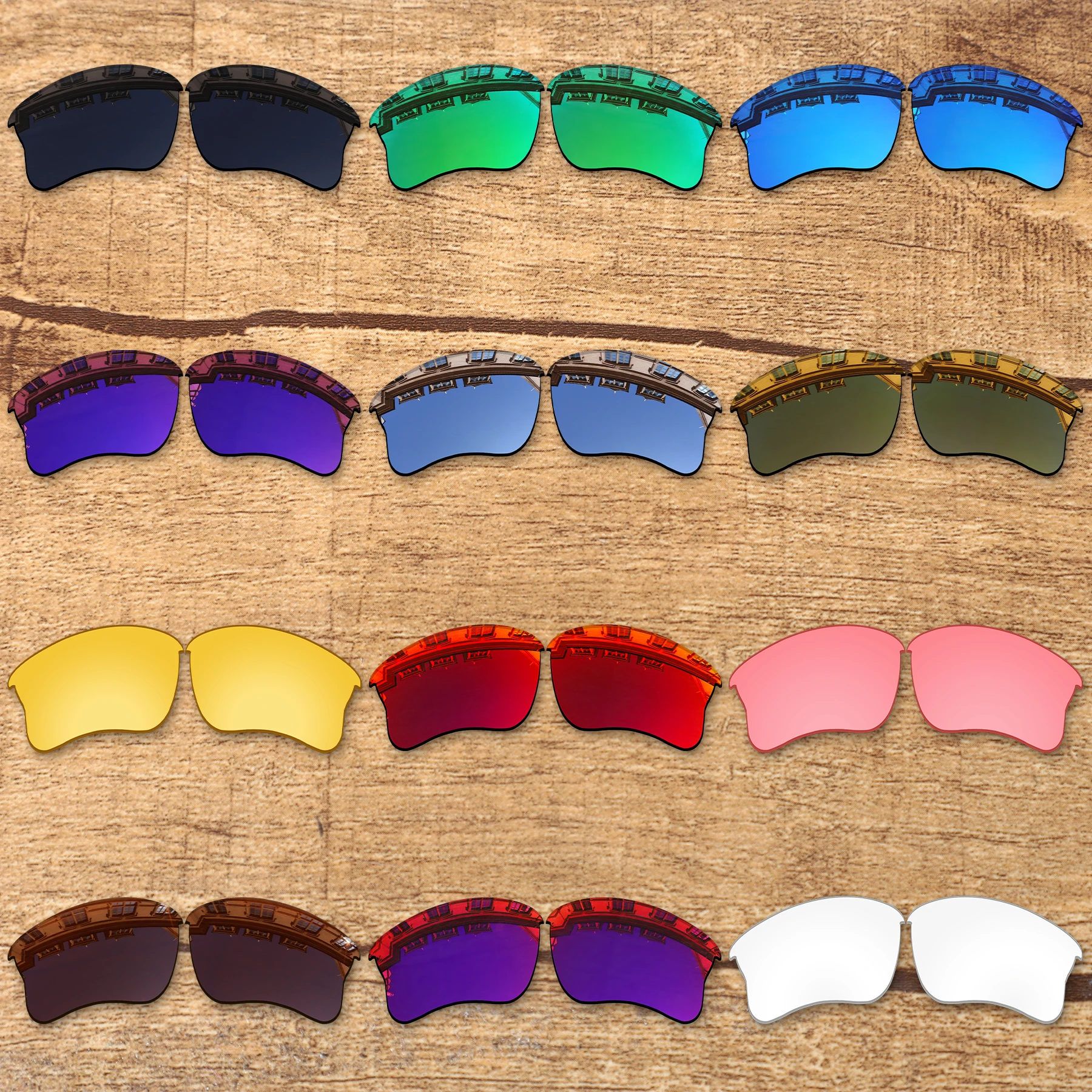 

Vonxyz 20+ Color Choices Polarized Replacement Lenses for-Oakley Flak Jacket XLJ Frame