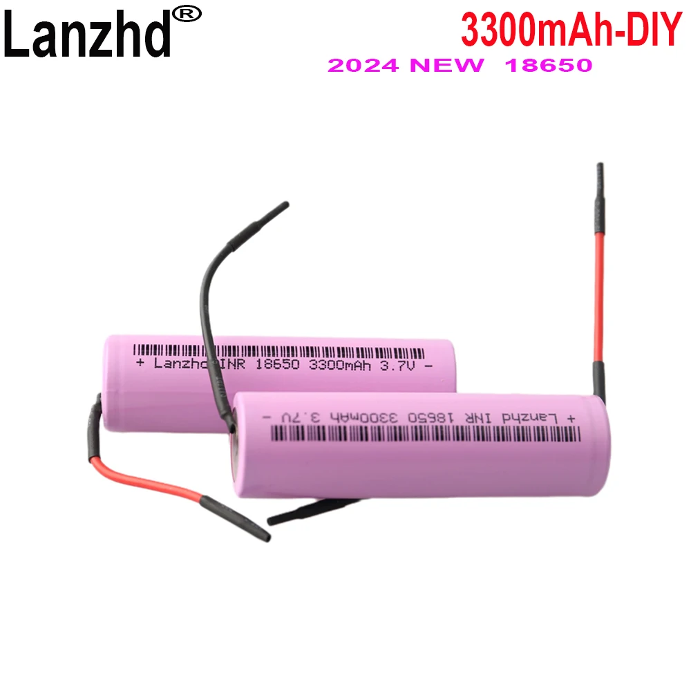 36pcs 2024 NEW 3.7V Diy Battery 18650 Lithium Li Ion 3300mAh 17A Batteries For 48V Battery pack welding Scooter Battery