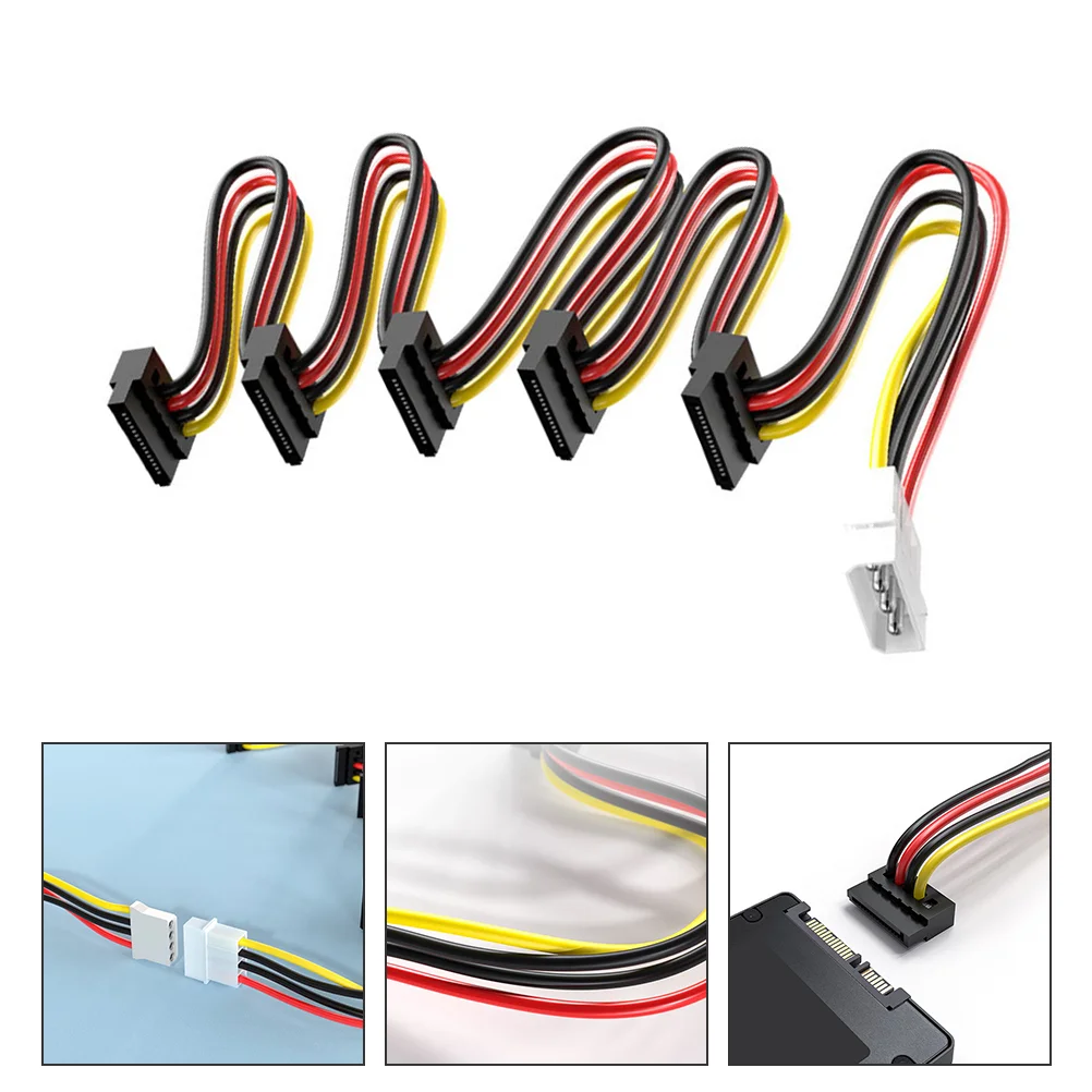 

Power Conversion Line to 15Pin for 2.5inch 3.5inch HDD Optical Drive Thick Copper Cable Stable Cord Hard