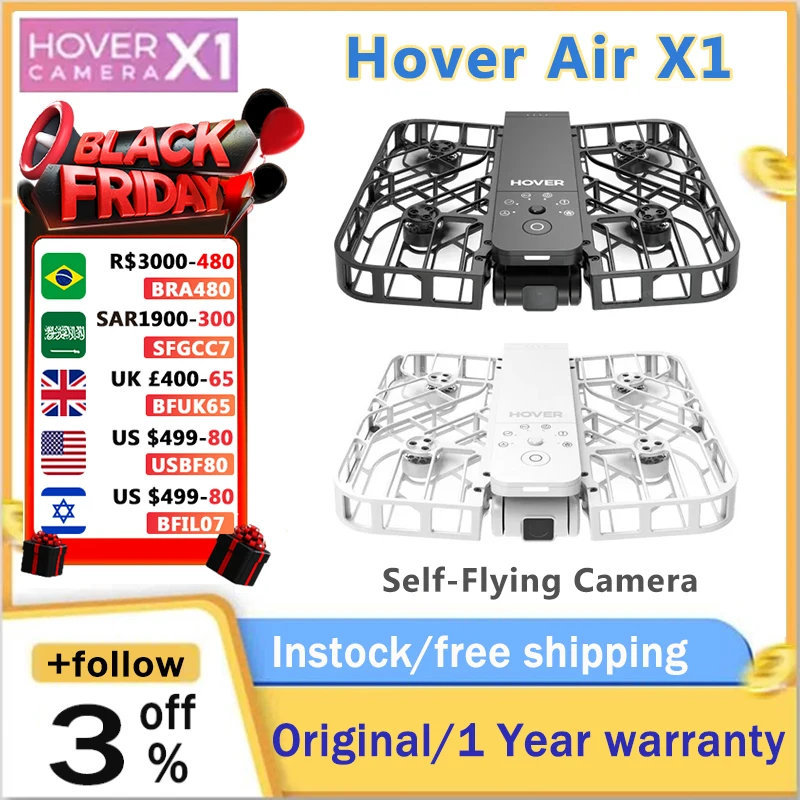 Hover Air X1 Camera X1 HOVERAir X1 Flying Drone Camera live Preview Selfie anti-shake HD Revolutionary Flying outdoor travel