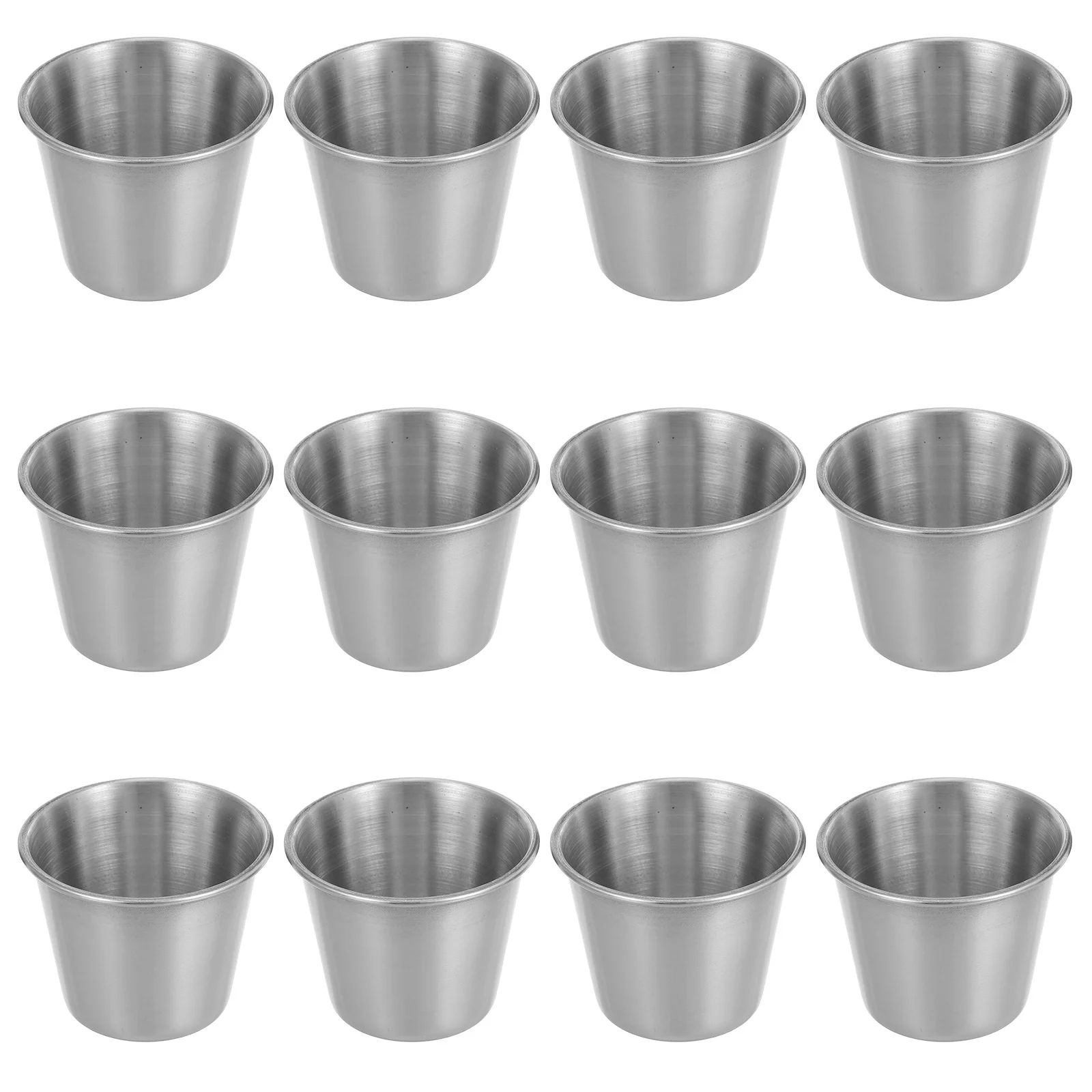 

12pcs Stainless Steel Shot Cups Durable 30Ml Whiskey Vodka Glassware Anti-Rust Shatterproof For Bar Home Ktv Portable Liquor