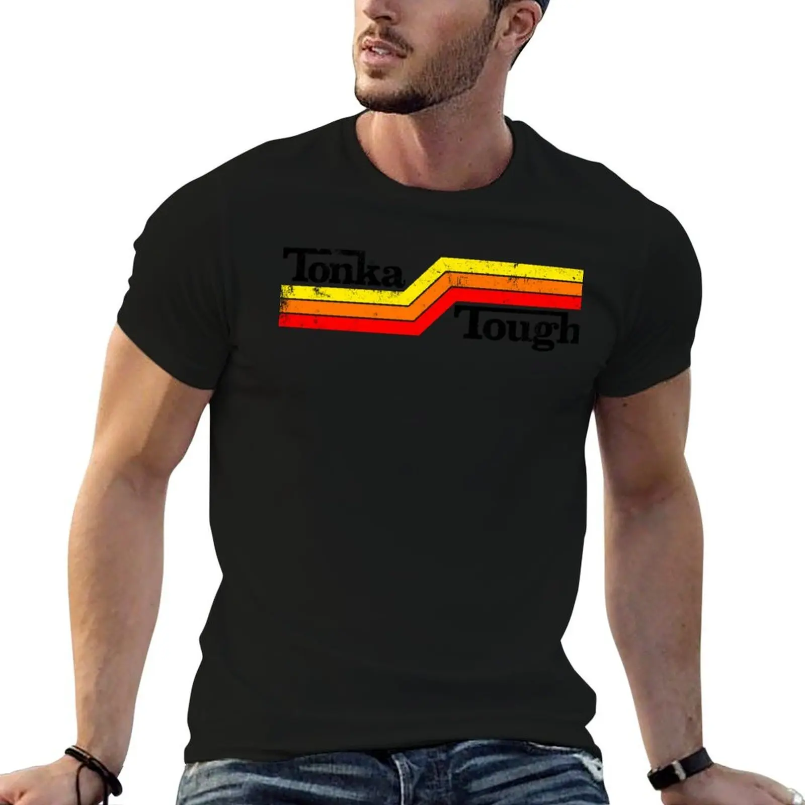 

Tonka Tough Retro Distressed ! T-Shirt cotton t shirts man 100% t shirt man cotton T-Shirt