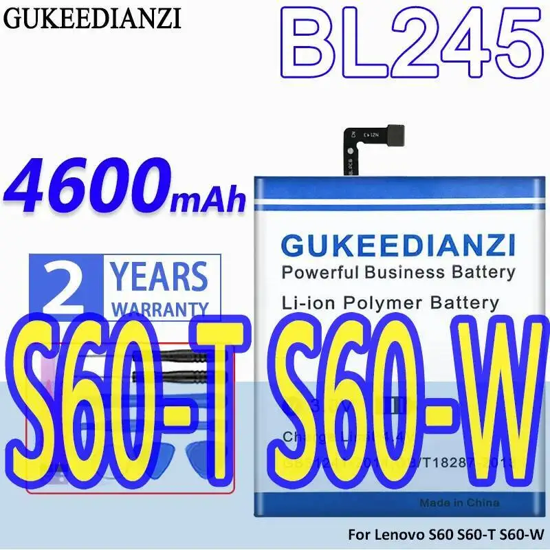 

BL245 Аккумулятор мобильного телефона 4600 мАч высокой производительности для Lenovo S60 S60-T S60-W Safe