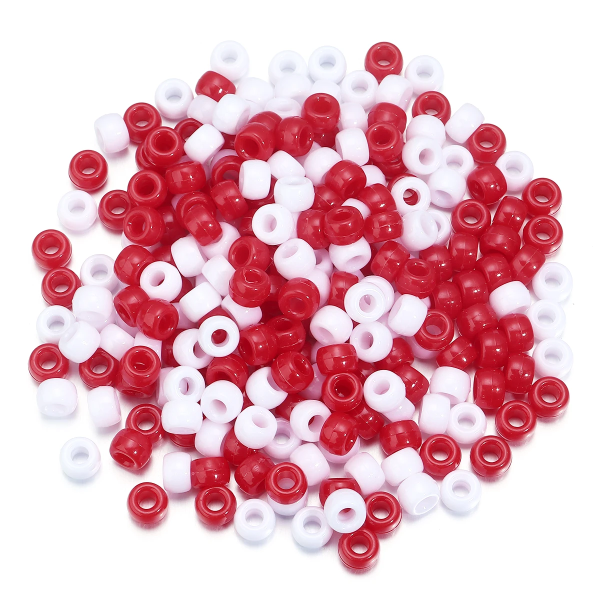 200 teile/los 9mm Mix Farbe Acryl Perlen 4mm Großes Loch Runde Lose Perlen Für Schmuck Machen DIY Halskette armband Handwerk Zubehör