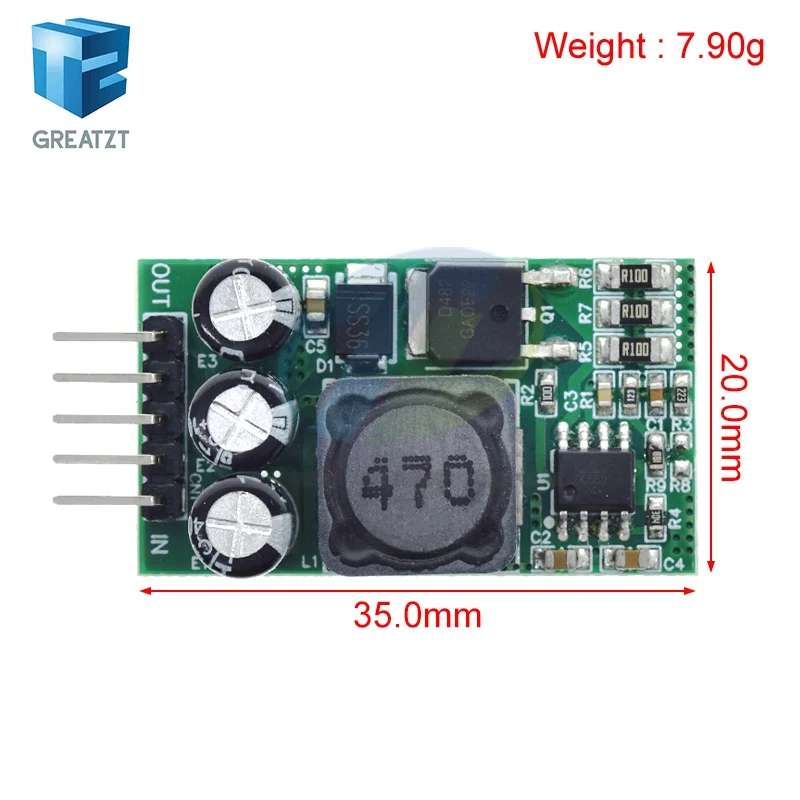 Ultra-Small Size DC-DC Boost Module DC 2.7V-15V To 9V 12V 15V 19V 2A Step-Up Power Module For DIY Solar Charger Lithium Battery