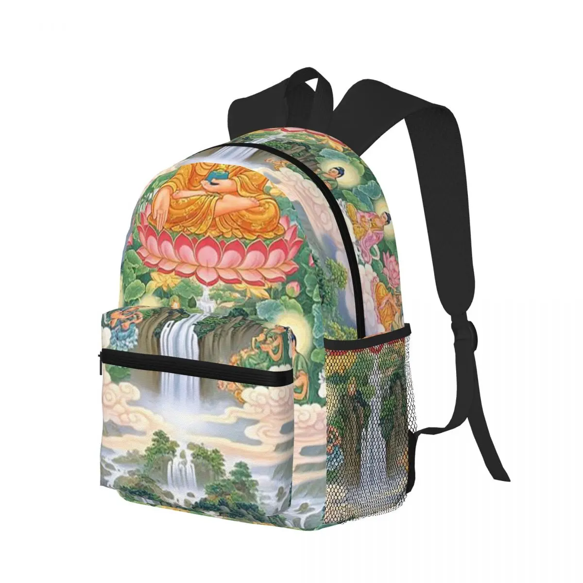 Tantric Buddhist Deity Buddhism God Buddha Student Backpack School Bag Hiking Travel Daypack for Boys Girls Bookbag Shoulder