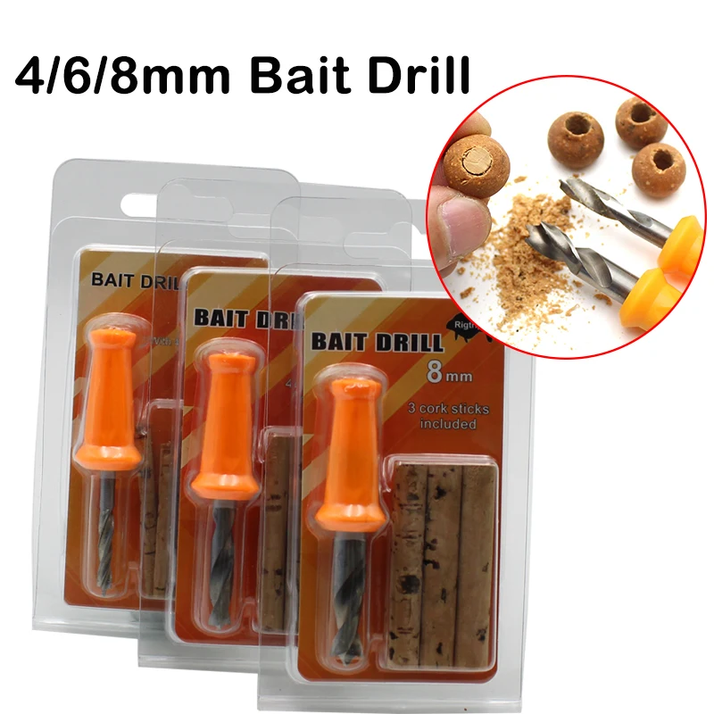 6mm/8mm Carp Fishing Accessories Punch Tool Stainless Steel Bait Drill  Fishing Tools Cork Stick Carp Bait For Carp Fish Tackle