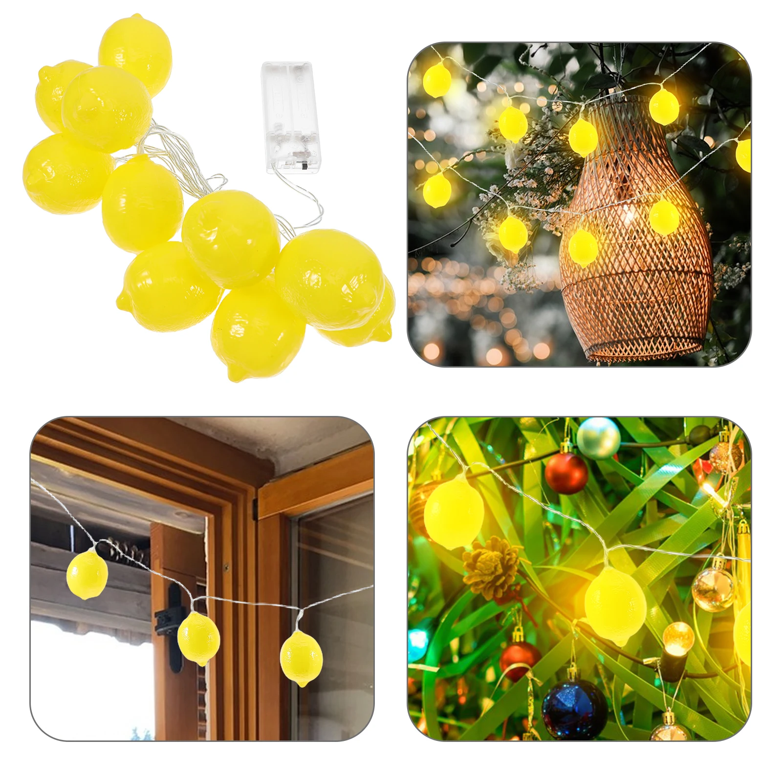 10 pezzi di lucine a LED con limone carino, lucine decorative per feste per uso interno ed esterno