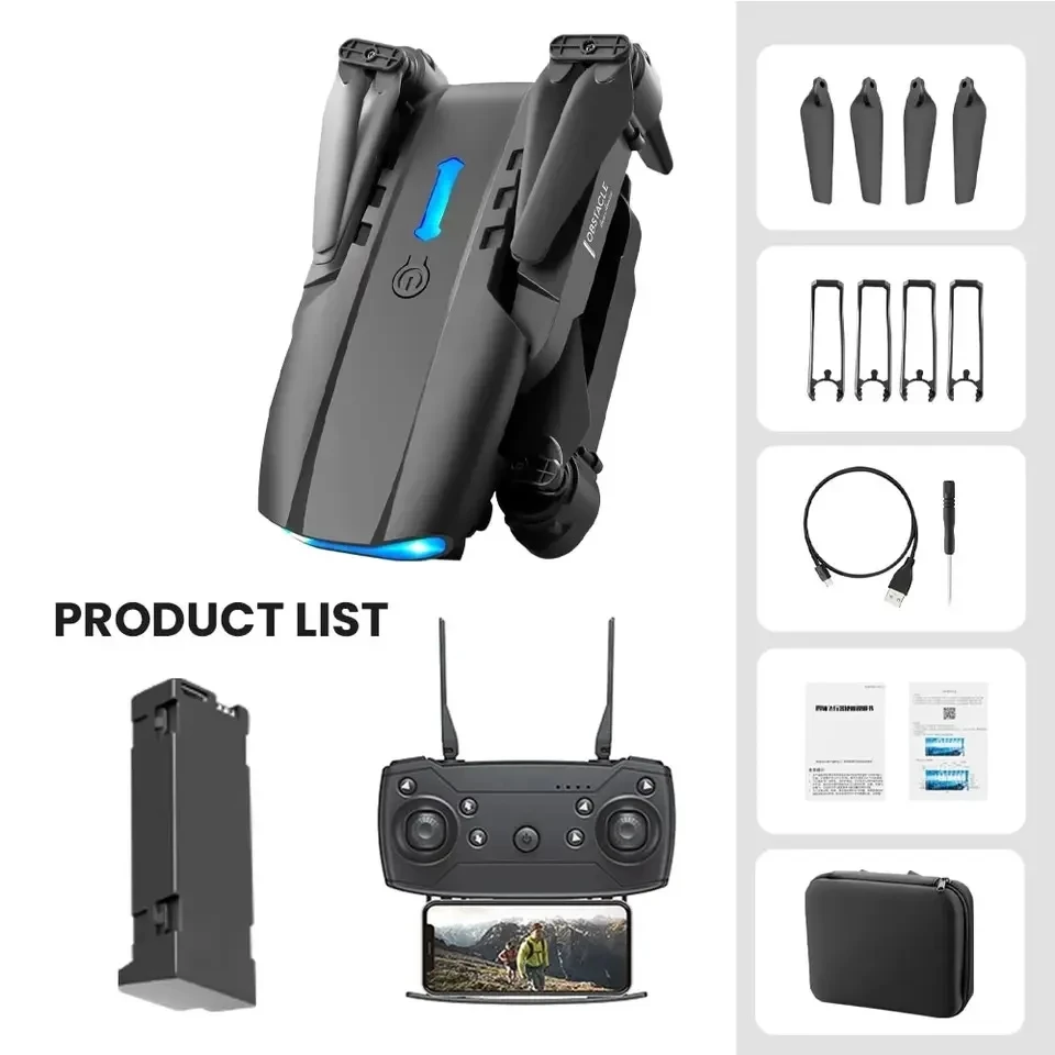 โดรนบังคับวิทยุขนาดเล็ก รุ่น E99 กล้อง 4K HD ถ่ายภาพทางอากาศ Wifi FPV พับเก็บได้ ควอดคอปเตอร์ เฮลิคอปเตอร์บังคับวิทยุ ของเล่นเด็ก ของขวัญ