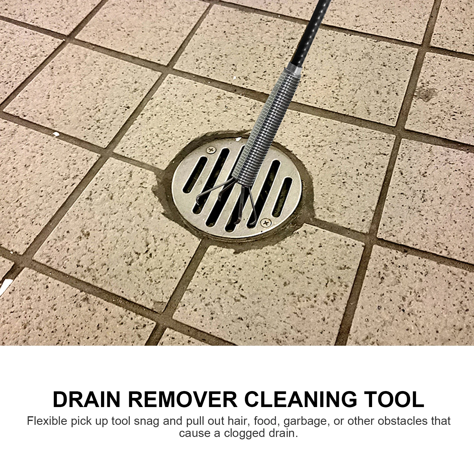 

2pcs Flexible Grabber Tool Drain Hair Catcher 4 Claws Sturdy Pp Stainless Steel Sewer Cleaner Claw For Kitchen Bathroom Sink